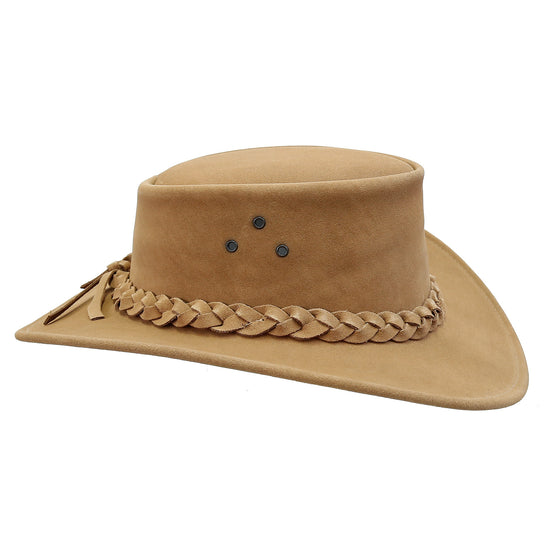 Allwetter Cowboy Lederhut für Kinder
Wind und Wetterhut  Wildlederhut Wanderhut Strandhut Sonnenhut 