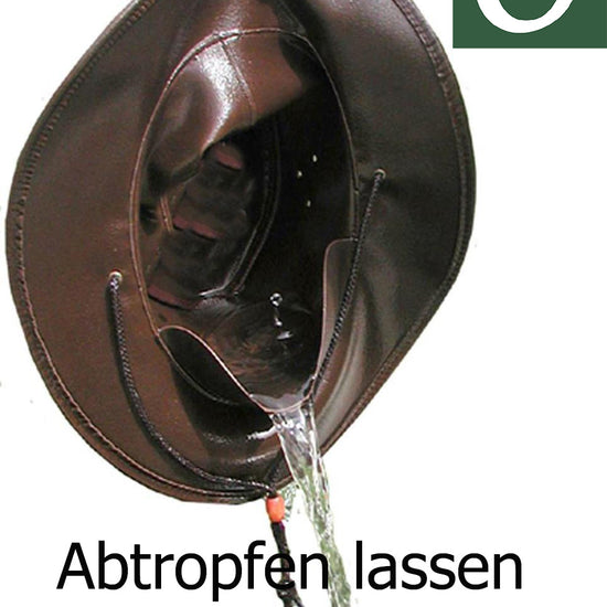 Sonnenhut Strandhut Karnevalshut Festivalhut formstabiler Hut veganes Leder SONNENSCHUTZFAKTOR Outbakkers 