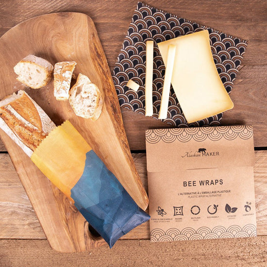 Bienenwachstuch Wachstuch Wachstücher wieder verwendbare Bienenwachstücher zum verschließen von Lebensmitteln