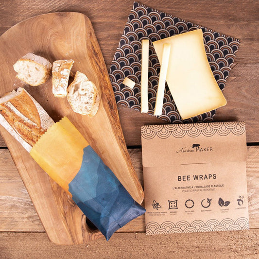 Bienenwachstuch Wachstuch Wachstücher wieder verwendbare Bienenwachstücher zum verschließen von Lebensmitteln