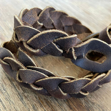 Lederarmband Lederhutband Lederbastelband Geflochtenes Lederband Geflochtenes Hutband aus leder geflochtenes Lederhutband 