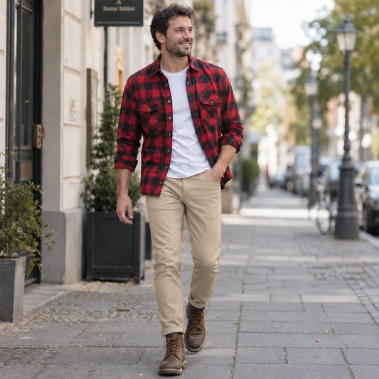 Herren Sommer Chino Baumwolle & Leinen – Comfort Fit