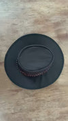Lederhut Cowboyhut Jacaru 
Sonnenschutzhut  Lederhut mit geflochtenem Hutband