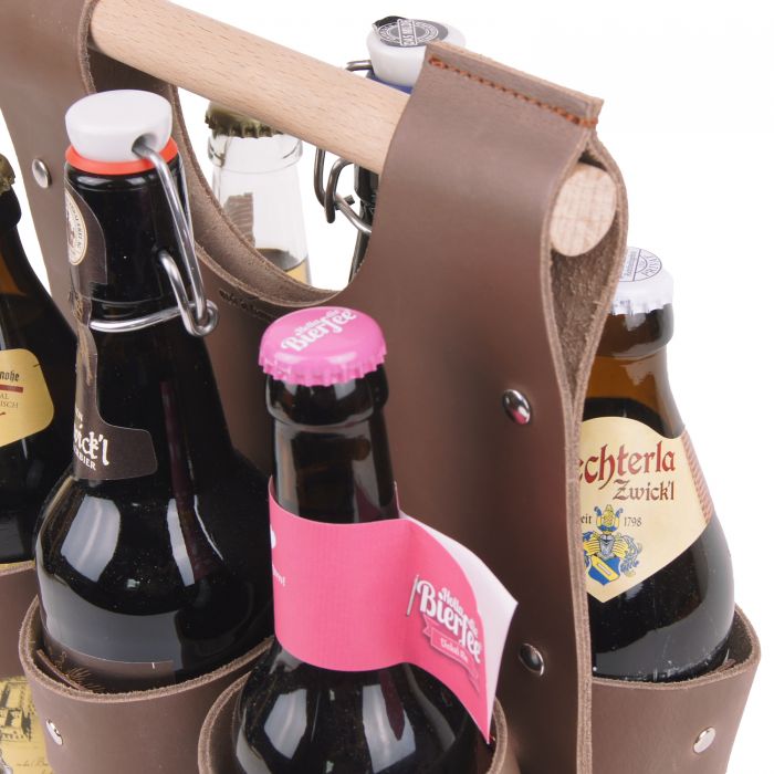 bierhandtasche bierhandtasche flaschenhalter fahrradtasche männergeschenk leder lederflaschenhalter flaschenträger flaschentasche männerhandtasche flaschenträger ferdinand und pietz 6erpack fahrradflaschenhalter